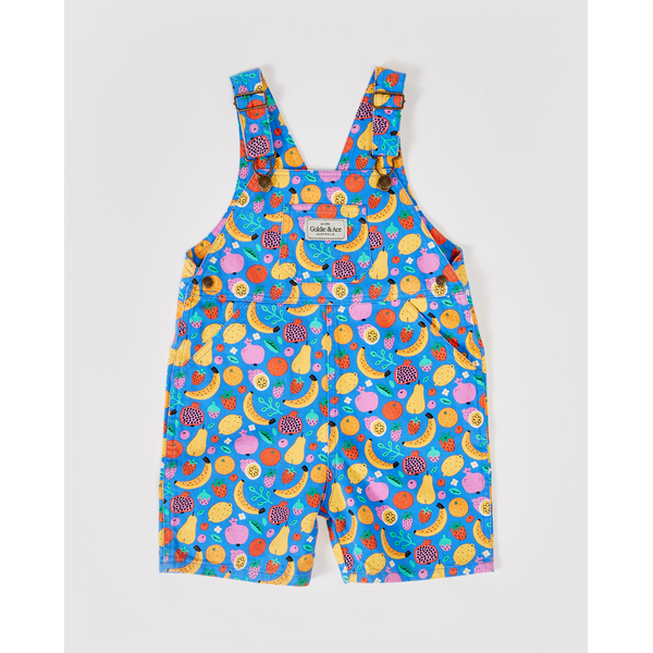 Goldie + Ace Burton Fruit Tingle Denim Overalls