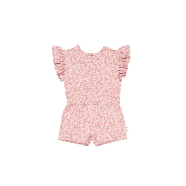 Huxbaby Smile Floral Frill Playsuit