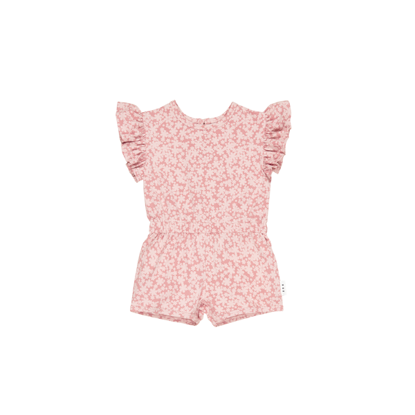 Huxbaby Smile Floral Frill Playsuit