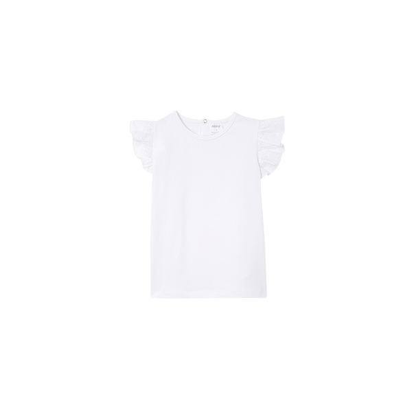Milky Broderie Frill Tee