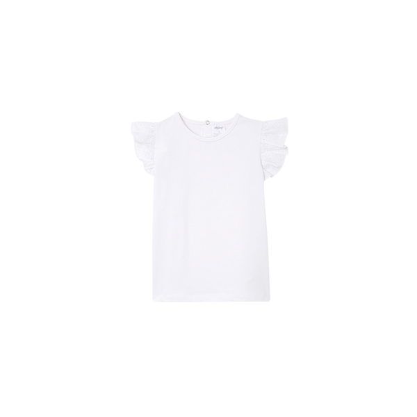 Milky Broderie Frill Tee