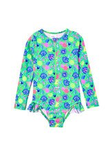 Milky Peacock Long Sleeve Swimsuit-swimwear-Bambini