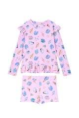 Milky Seashell Rash Set-swimwear-Bambini