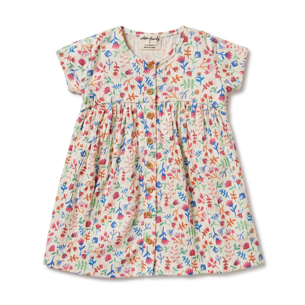 Wilson & Frenchy Crinkle Button Dress