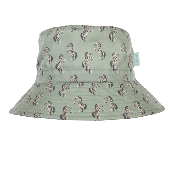 Acorn Zebra Wide Brim Bucket Hat