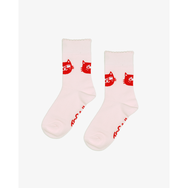 The Girl Club Meow Cat Scallop Socks