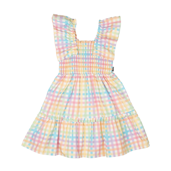 Rock Your Kid Rainbow Plaid Dress