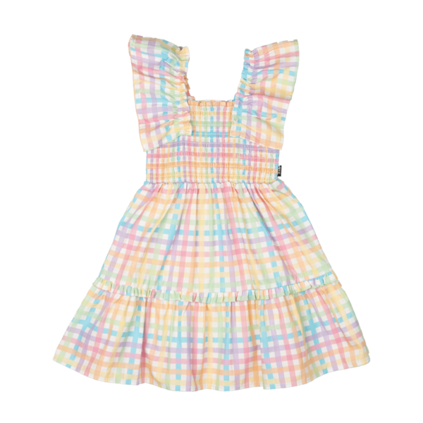 Rock Your Kid Rainbow Plaid Dress