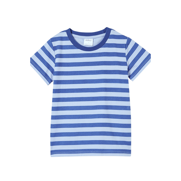 Milky Denim Blue Stripe Tee