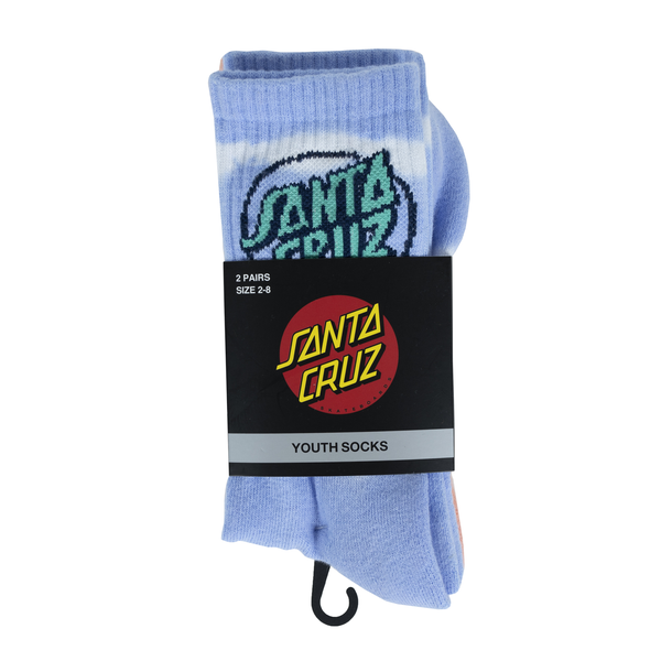 Santa Cruz Tye Dye Dot Crew Sock 2 Pack
