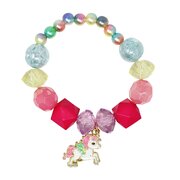 Pink Poppy Unicorn Rainbow Pearl Bracelet-jewellery-Bambini