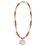 Pink Poppy Daisy Rainbow Necklace