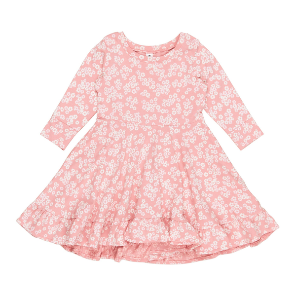 Huxbaby Peek A Boo Bunny Long Sleeve Swing Dress