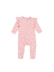 Huxbaby Peek A Boo Bunny Frill Romper-bodysuits-and-rompers-Bambini
