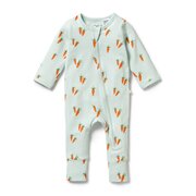 Wilson & Frenchy Cute Carrots Organic Zipsuit With Feet-bodysuits-and-rompers-Bambini