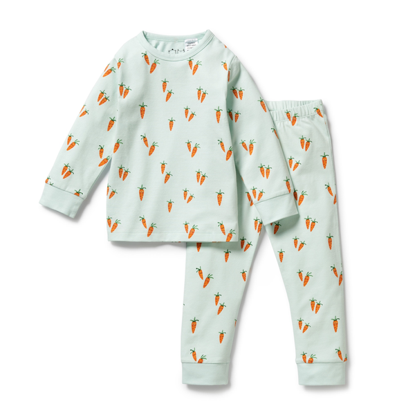 Wilson & Frenchy Cute Carrots Organic long sleeved Pyjamas