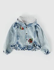 Goldie + Ace Sarah Strawberry Vintage Denim Jacket-tops-Bambini