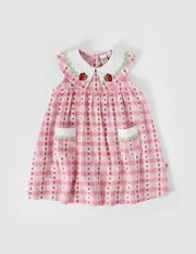 Goldie + Ace Lucy Collared Very Berry Gingham Dress-dresses-and-skirts-Bambini