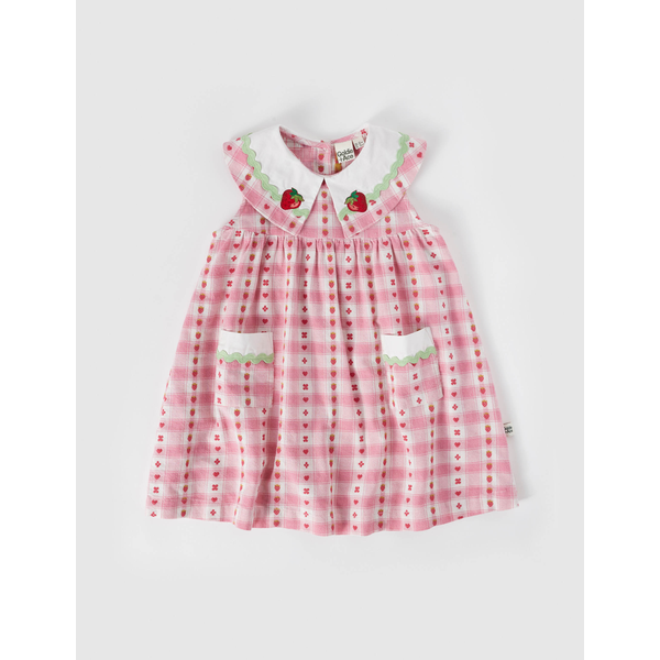 Goldie + Ace Lucy Collared Very Berry Gingham Dress