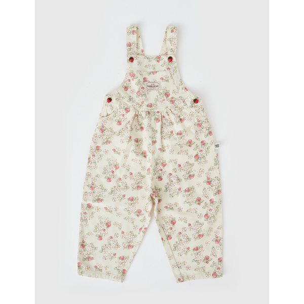 Goldie + Ace Strawberry Patch Vintage Washed Overalls