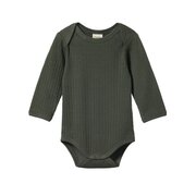 Nature Baby LS Pointelle Bodysuit-bodysuits-and-rompers-Bambini