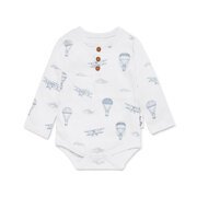 Aster & Oak Air Baloon Henley Onesie-bodysuits-and-rompers-Bambini
