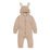 Aster & Oak Taupe Bunny Knit Romper