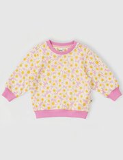Goldie + Ace Daisy Meadow Relaxed Terry Sweater-tops-Bambini