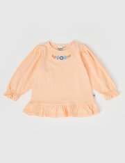 Goldie + Ace Isla Embroidered Frill Hem Top-tops-Bambini