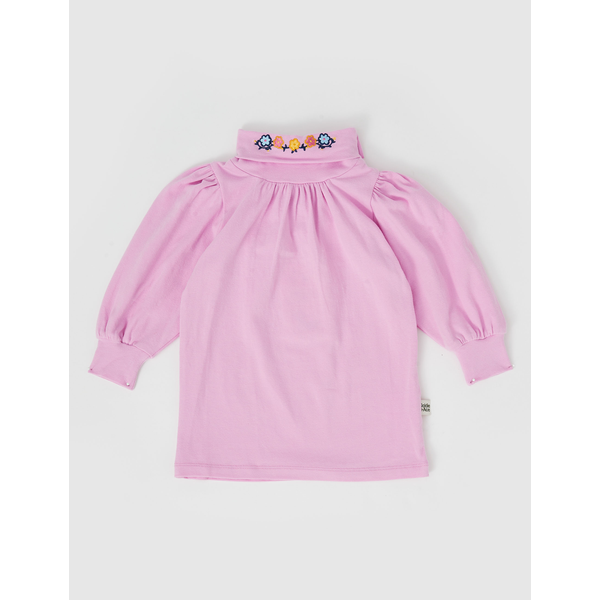 Goldie + Ace Sofia Embroidered Puff Sleeve Skivvy