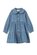 Milky Denim Tiered Collared Dress