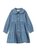 Milky Denim Tiered Collared Dress