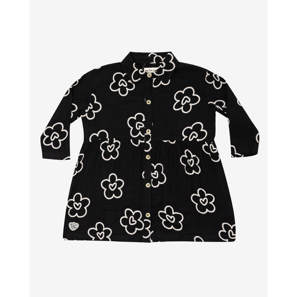 The Girl Club Flower Heart Shirt Dress