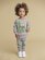 Huxbaby Vintage Grey Dino Drop Crotch Pant