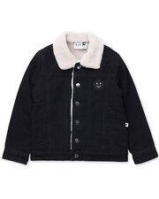 Minti Teddy Lined Denim Bomber-tops-Bambini