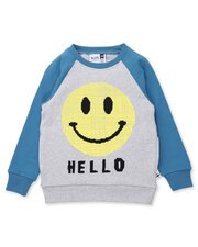 Minti Pixelled Face Furry Crew-tops-Bambini