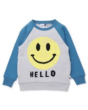 Minti Pixelled Face Furry Crew-tops-Bambini