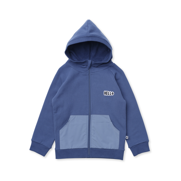 Minti Nylon Patch Furry Zip Up