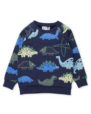 Minti Dino Rollers Furry Crew-tops-Bambini