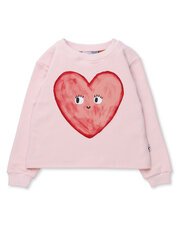 Minti Painted Heart Furry Crew-tops-Bambini