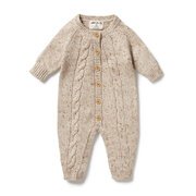 Wilson & Frenchy Knitted Cable Growsuit-bodysuits-and-rompers-Bambini