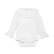 Aster & Oak White Pointelle Onesie-bodysuits-and-rompers-Bambini
