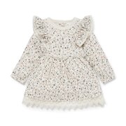 Aster & Oak Winter Floral Ruffle Dress-dresses-and-skirts-Bambini