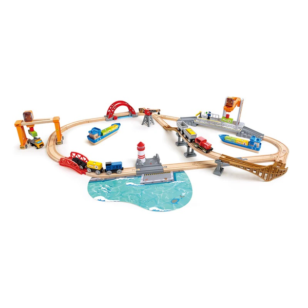 Hape Sea & Rail Cargo Transportation Set