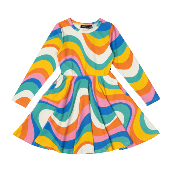 Rock Your Kid Into The Groove Waisted Dress