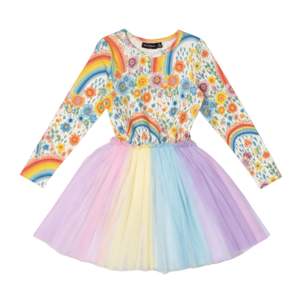 Rock Your Kid Rainbows and Flowers Circus Dress