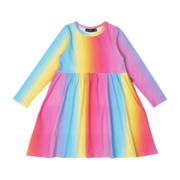 Rock Your Kid Rainbow Long Sleeve Dress-dresses-and-skirts-Bambini