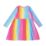 Rock Your Kid Rainbow Long Sleeve Dress