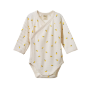 Nature Baby LS Kimono Bodysuit Pointelle-bodysuits-and-rompers-Bambini