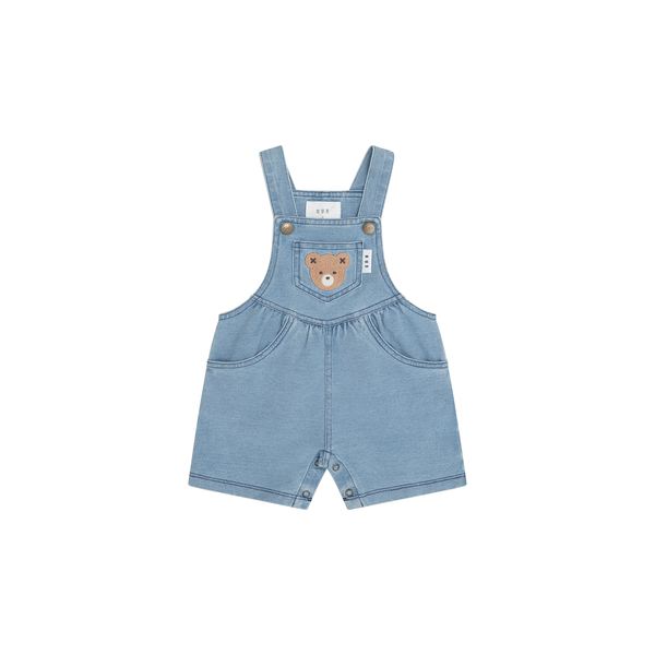 Huxbaby Huxbear Knit Denim Short Overalls